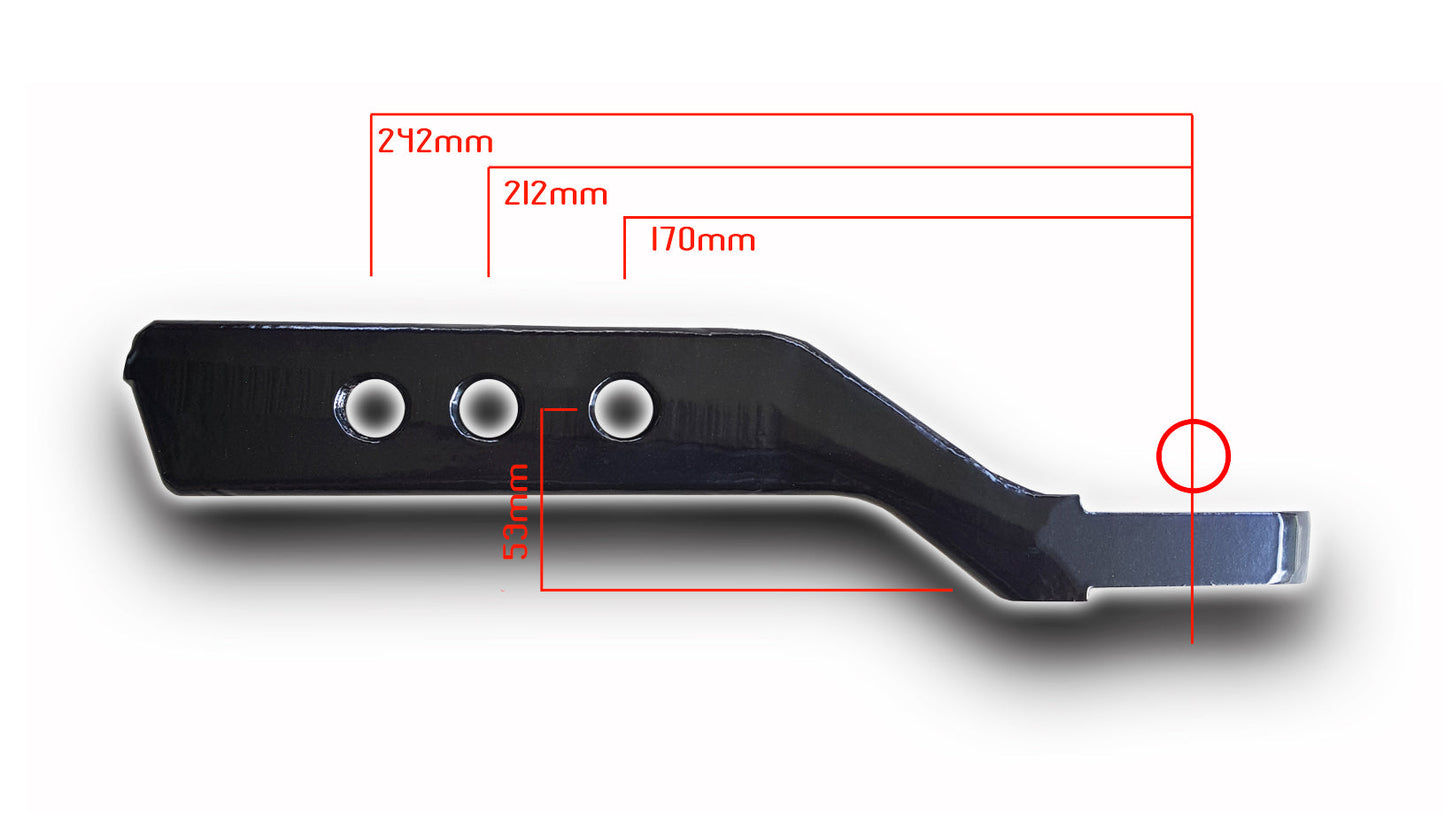FORGED 1 &1/4" hole Tow Tongue (2 inch drop).